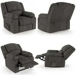 Poltrona do Papai Reclinável Pietra Power Elétrica Massagem FH9 Linho