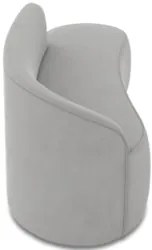 Sofá 3 Lugares Para Sala 180cm Orgânico Wendi Suede Cinza I01  - Mpoze