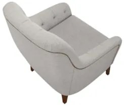 Kit 2 Poltronas Decorativas para Sala com Capitonê Pietà Z32 Linho Cin