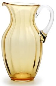 Jarra Âmbar com Alça Incolor Murano Cristais Cadoro