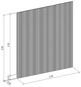 Painel Decorativo Ripado para Parede Mahalo 220x250 MDP Nature G77 - Gran Belo