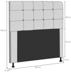 Cabeceira Cama Box Casal King 193cm Safira Suede Bege Z51 - Mpozenato