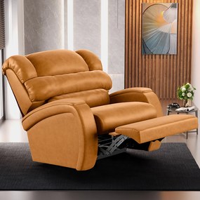 Poltrona do Papai Sala de Cinema Reclinável Kylie Manual PU Whisky G23