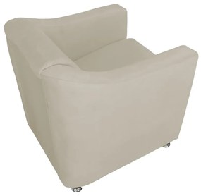 Poltrona Decorativa Cecilia Suede Bege