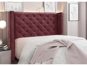 Cabeceira Cama Box Queen 160 cm Vicenza Veludo S04 - D'Rossi - Vinho