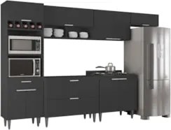 Armário de Cozinha CP06 Para Pia 100cm Pérola Z34 Preto     - Mpozenat