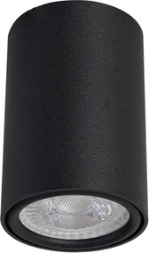 Plafon De Sobrepor Redondo Alumínio Ø5,7cm Lisse Ii - PRETO
