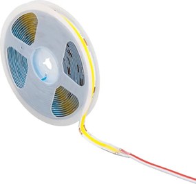 Fita De Led Cob 18W Por Metro 12V Irc80 5M 4000K