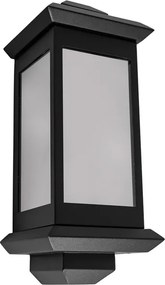 Arandela Vidro Aluminio Preto Toscana Trap Duo