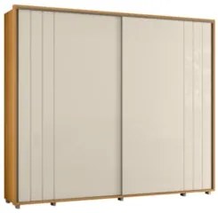 Guarda Roupa Casal 278cm Com 2 Portas Mya Off/Cinamomo Z10 - Mpozenat