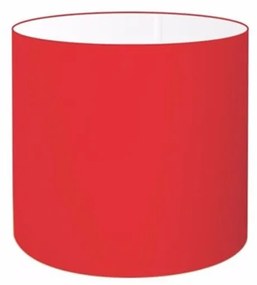 Cúpula em tecido cilíndrica abajur luminária cp-4046 18x18cm vermelho