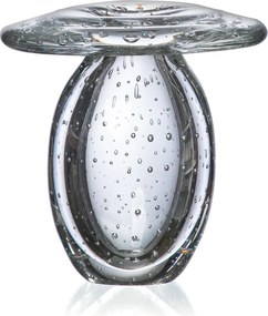 Vaso de Murano Cogumelo M - Cristal Transparente  Cristal Transparente
