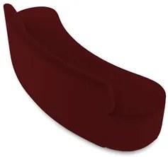 Sofá 5 Lugares para Sala de Estar Living 300cm Koane D06 Veludo Bordô