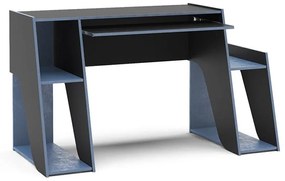 Mesa Gamer Escrivaninha Kyoto Com 3 Nichos - Preto Azul