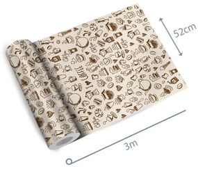 Papel de parede adesivo casual café marrom