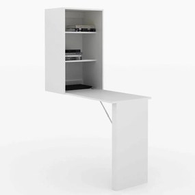 Bancada Balcão Gourmet Suspensa Cozinha Armário Mesa Branco