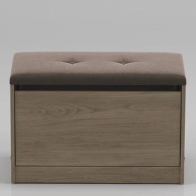 Sapateira Puff Cama Quarto Multifuncional Decoração - Aveiro/marrom