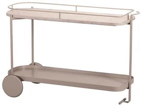 Carrinho Bar Catena Fendi Travertino Base Champagne - 77426 Sun House