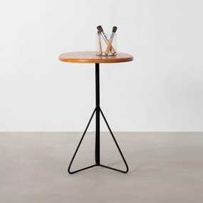 Mesa Lateral Foguete Eucalipto Natural - 35x35x55cm