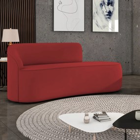 Sofá 2 Lugares Orgânico 140 cm Morgan Veludo D03 - D'Rossi - Marsala