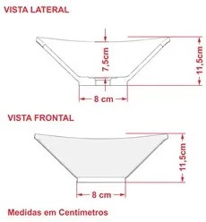 Cuba Pia de Apoio para Banheiro Quadrada Luxo 30 C08 Preto - Mpozenato