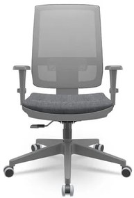 Cadeira Brizza Diretor Grafite Tela Cinza Assento Concept Grânito Base RelaxPlax Piramidal - 66394 Sun House