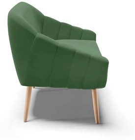 Namoradeira 02 Lugares Giovana Suede Pés Palito Natural - D'Rossi - Verde