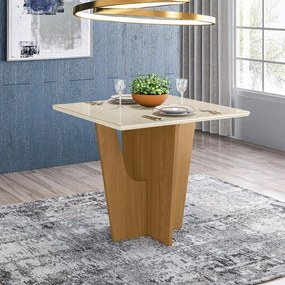 Mesa de Jantar Vértice 900x900 04 Lugares Nature Off White