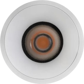 Plafon Led De Embutir Aluminio Branco 12w 2700k Round