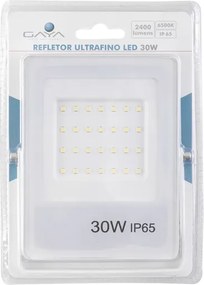 Projetor Led Ultrafino Aluminio 30W 120 6500K Ip65 - BRANCO
