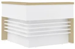 Balcão de Atendimento em L 147x147cm Corp A06 Carvalho/Branco - Mpozen