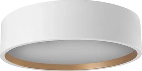 Plafon De Sobrepor Aluminio 54Cm Ravena - BRANCO DOURADO