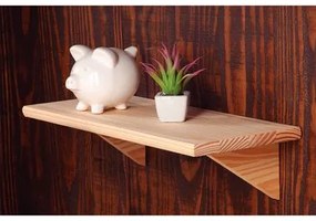 Prateleira com Suporte em Madeira Tramontina Natural 50x19x1,8 cm