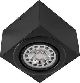 Plafon Sobrepor Alumínio R70 5w 8cmx11cm - PRETO