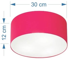 Plafon Para Sala Cilíndrico SL-3010 Cúpula Cor Rosa Pink