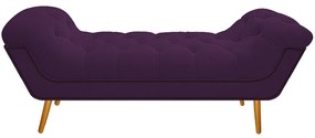 Calçadeira Estofada Veneza 140 cm Casal Suede Roxo - ADJ Decor