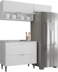 Armário de Cozinha CP03 Com Pia 100cm Pérola Z34 Branco     - Mpozenat