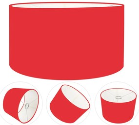 Cúpula Abajur Cilíndrica Cp-7027 Ø55x30cm Vermelho
