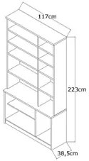 Estante Livreiro 6 Portas Vidro Fumê Legend F04 Branco - Mpozenato