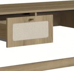 Mesa Escrivaninha Home Office Pé Metal Arlo A10 Hanover/Dourado - Mpoz