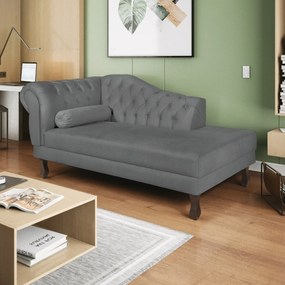 Recamier Diana 185cm Lado Direito Corano Cinza - ADJ Decor