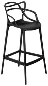 Banqueta Solna Preta em Polipropileno Or Design