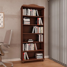 Livreiro Decorativo Ivan Madeira Café G74 - Gran Belo