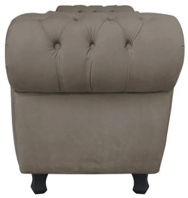 Recamier com Baú Grécia Namoradeira Calçadeira Suede - D'Rossi - Marrom Rato