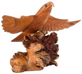 Escultura Águia em Madeira 26cm | Bali