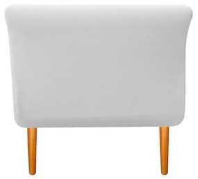 Recamier Estofado Ari 90 cm Solteiro Corano Branco - ADJ Decor