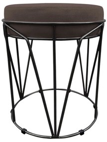 Puff Multiuso com Mesa Babu 2 em 1 Suede Base Preto D'Rossi - Marrom