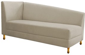 Recamier Valéria 185cm Lado Direito Suede Bege - ADJ Decor
