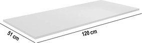 Tampo Balcão de Cozinha 120x51cm Branco A01 - D'Rossi