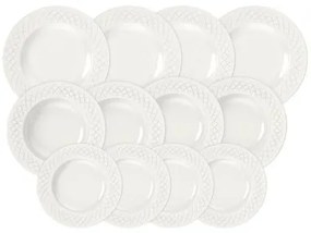 Jogo de Pratos Tramontina Ingrid em Porcelana 12 Peças